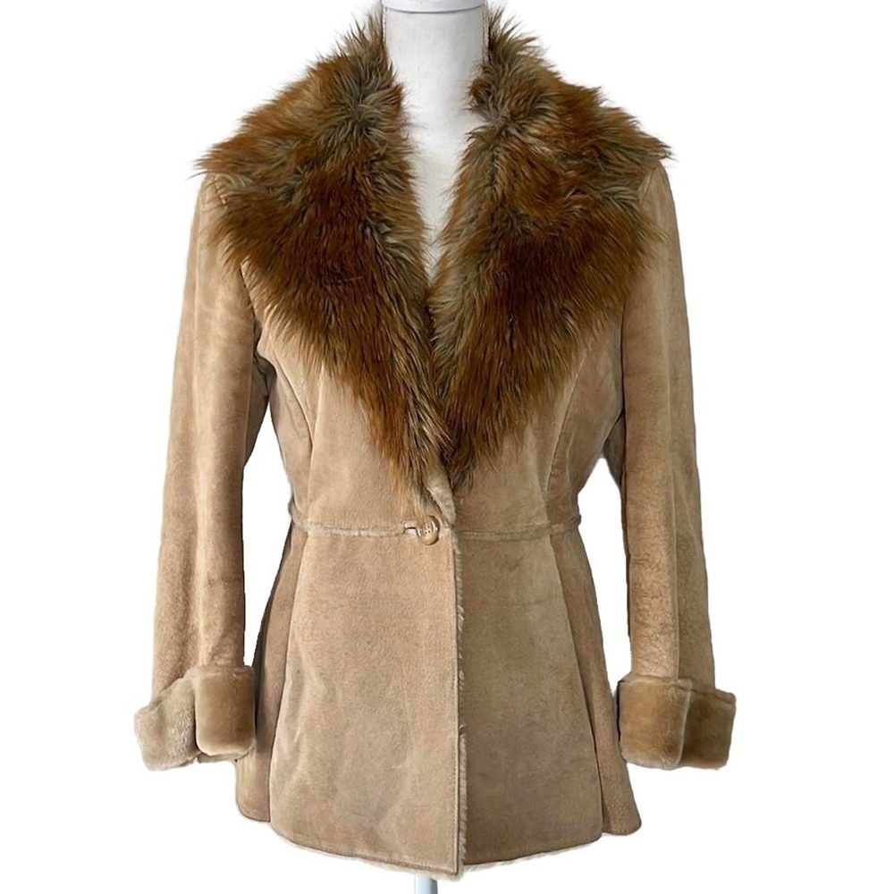 Vintage Penny Lane Guess Fur Leather Coat